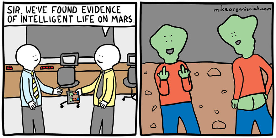 Comics about life on Mars 