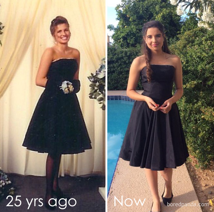 Wearing My Mom's Prom Dress 25 Years Later!