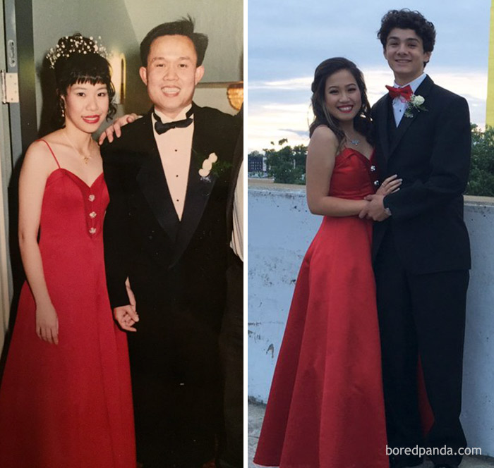 Had The Privilege Of Wearing My Mom's Dress To Prom Tonight