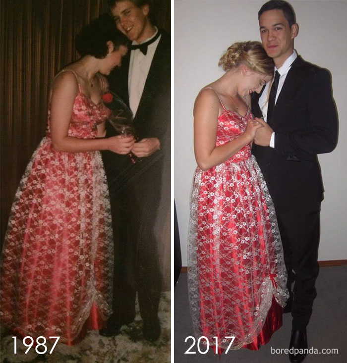 Wore The Dress My Mum Made When She Was 17. In 1987. And Wore It To My Senior Ball Last Weekend 
