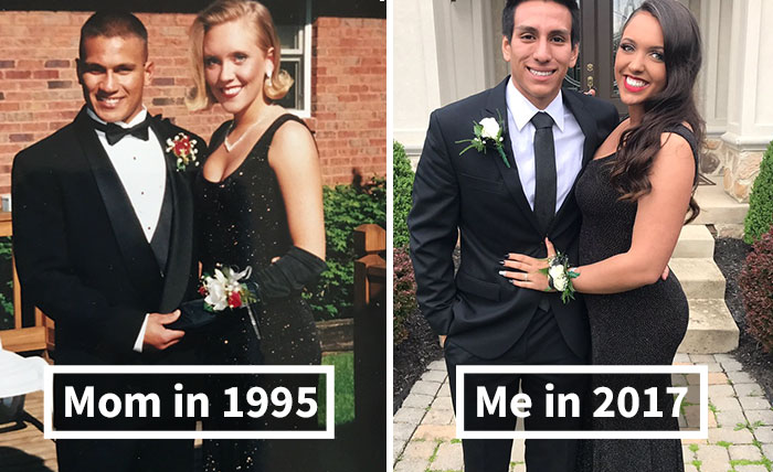 68 Teens Who Wore Their Moms’ Vintage Prom Dresses Decades Later, And Absolutely Killed It