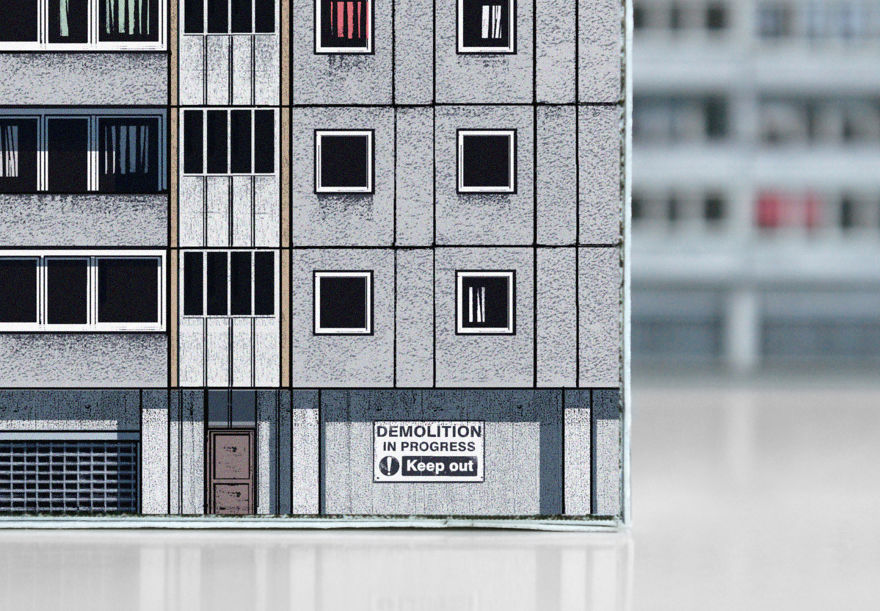 Detail Of The Paper Model: Aylesbury Estate (london) From Brutal London, 2015