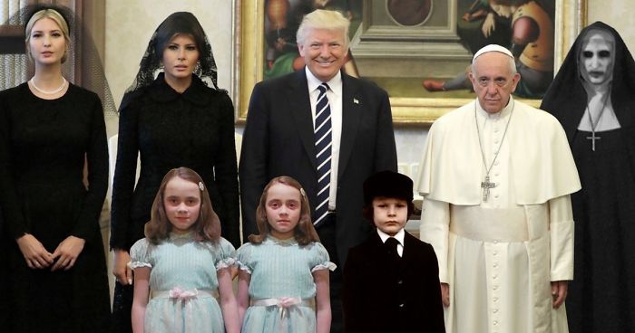 160 Of The Funniest Reactions To Super Sad Pope Meeting The Trumps | Bored  Panda
