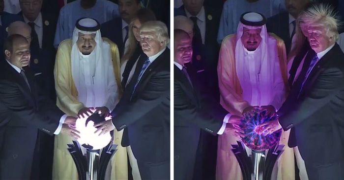 84 Of The Funniest Reactions To Trump Touching The Orb During His Visit To Saudi Arabia