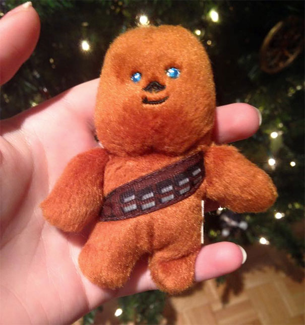 We Have Been Putting This Little Chewbacca In The X-Mas Tree For Ages And I Never Really Knew Why... I Just Found Out My Mom Thinks He Is A Gingerbread Man