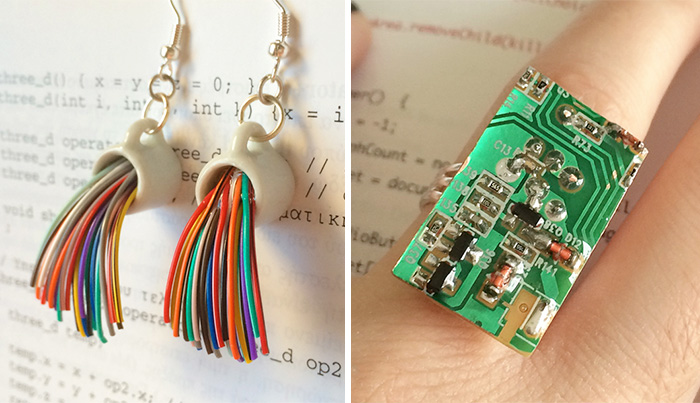 I Turn Old Electronic Devices Into Geeky Jewelry
