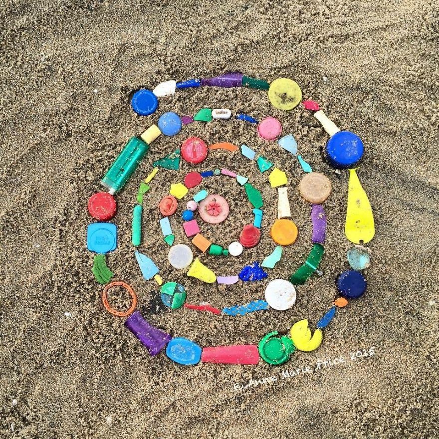 I Create Beach Mosaic Art With A Message