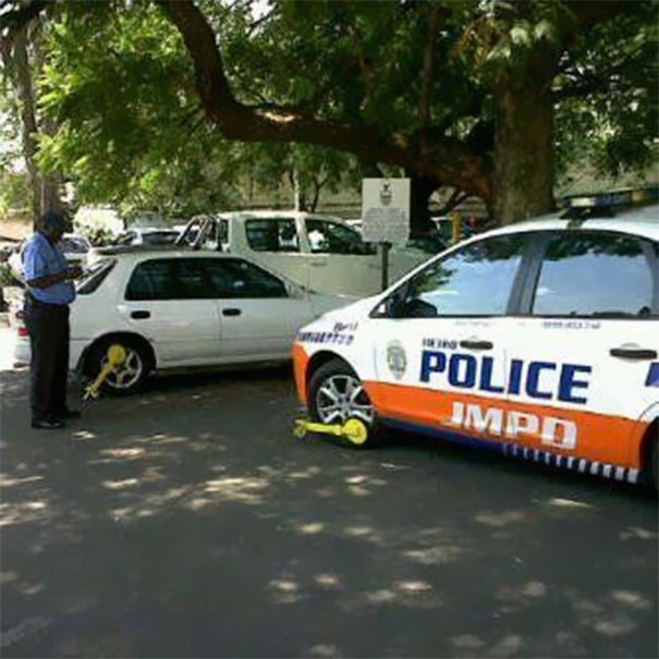 Greatest Cases Of Karma: Wits Campus Control Clamping A Police Car