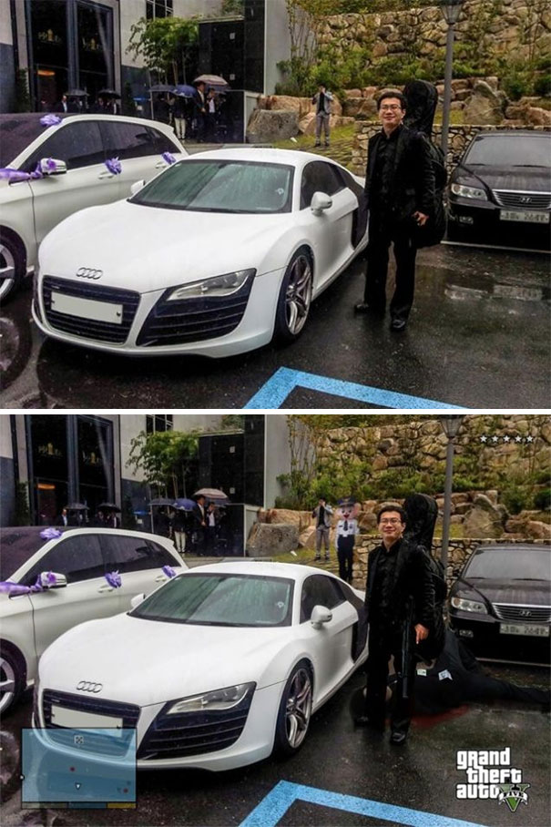 Here's Me With An Audi R8 I Spotted In The Parking Lot