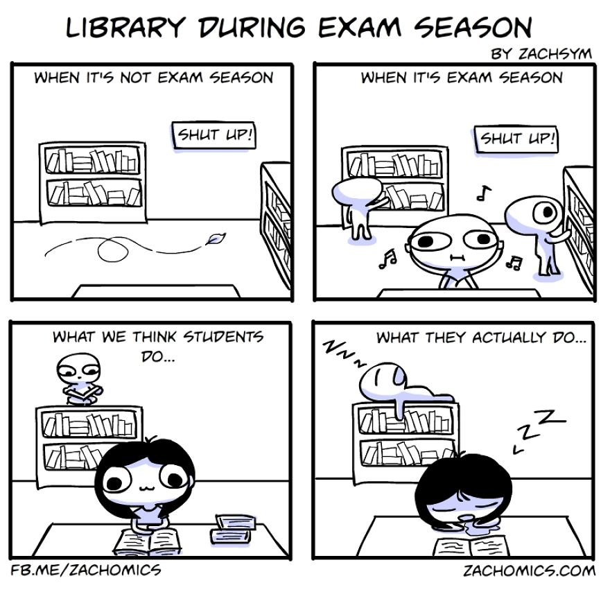 9 Funny Comics About The Challenges Of Exam Season | Bored Panda