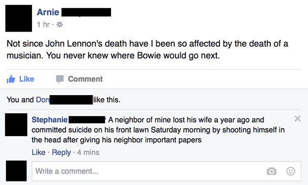 My Grandmother Chimed In On Bowie's Death