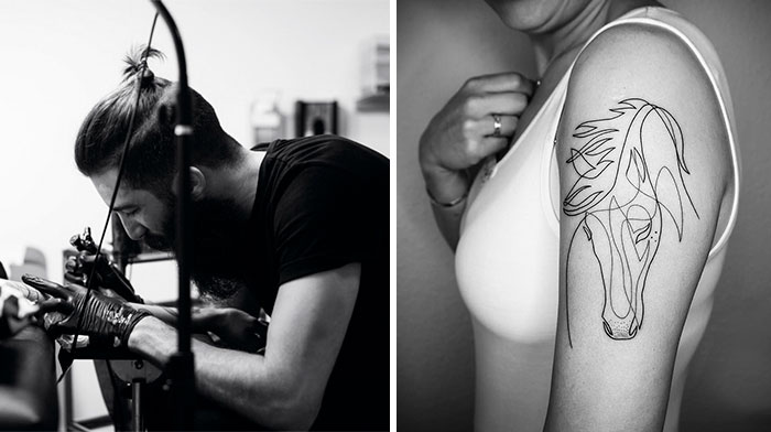 100 Incredible Tattoos Created Using A Single Continuous Line By Mo Ganji