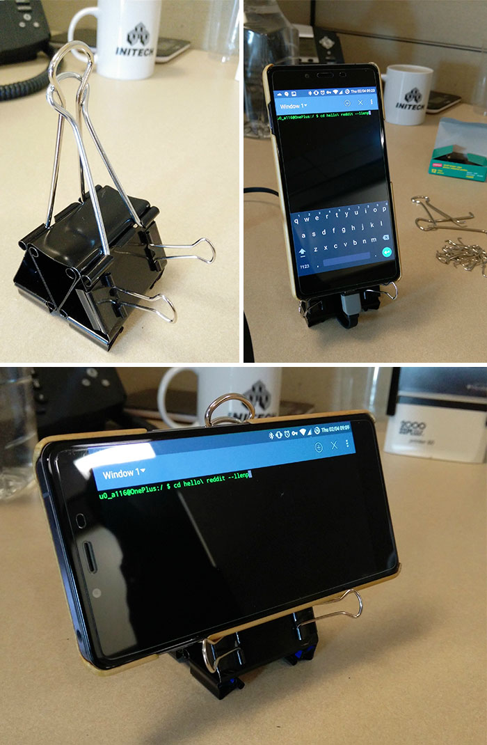 DIY - Binder Clip Cell Phone Stand (With Room For USB)