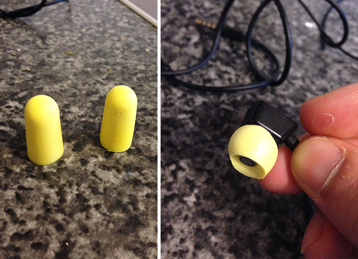 Make Your Own Earphone Buds Out Of Ear Plugs To Cancel Noise Better