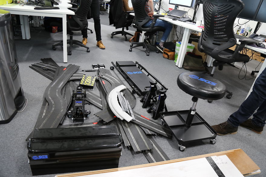These Engineers Built A Racetrack In Their Office