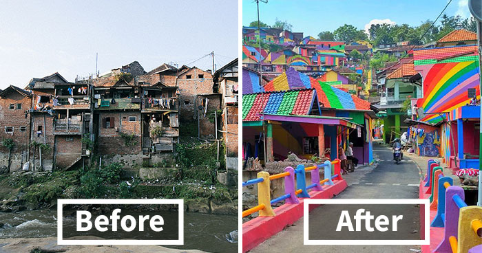Rainbow Village: Indonesian Government Invests $22,467 To Paint 232 Slum Houses, And Result Is Amazing
