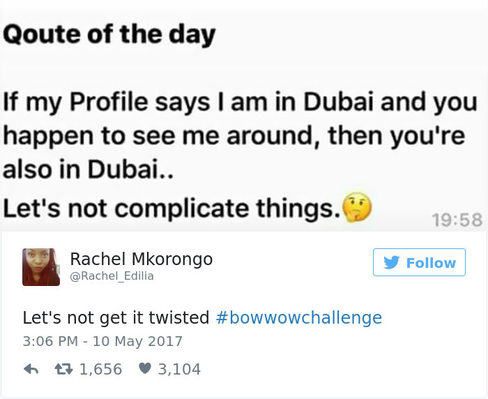 Bow Wow Challenge