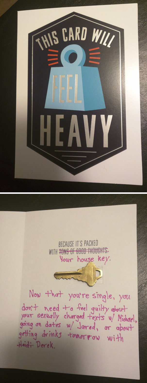 Found Out My Girlfriend Is Cheating On Me. Giving Her This Card Tonight At My Birthday Dinner