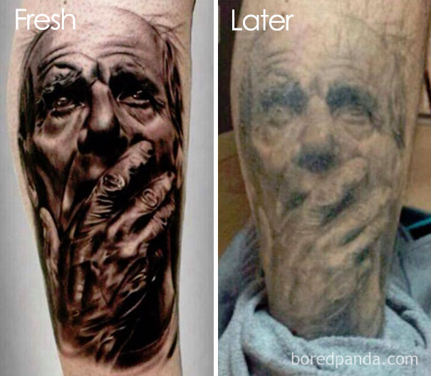 Aged Tattoo - Courtesy of BoredPanda.com