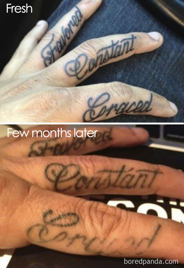 Finger Tattoos Months Later