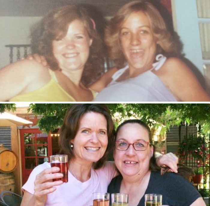 Bff's For 40 Years! First Pic Is From 1982, Second Pic Is From 3/27/17