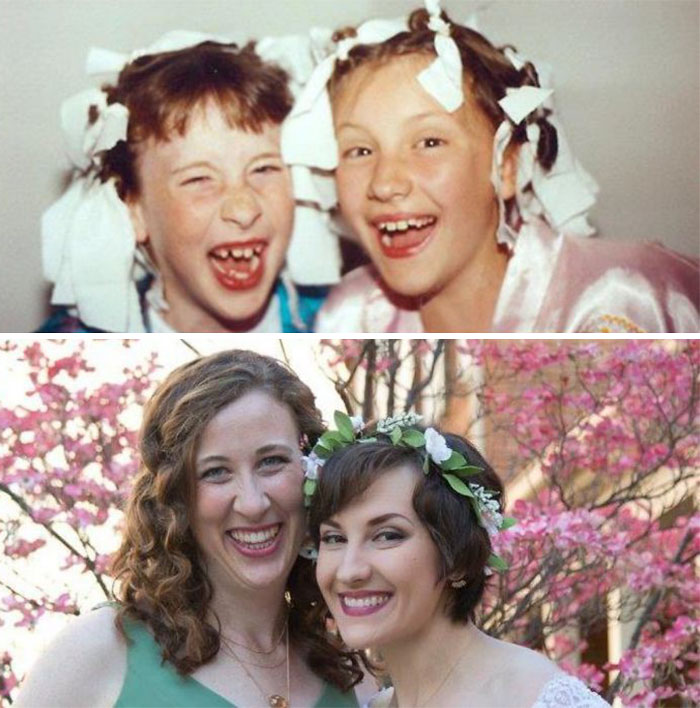 My Best Friend And I In 1998, Before A Costume Party, And In 2016 At My Wedding.