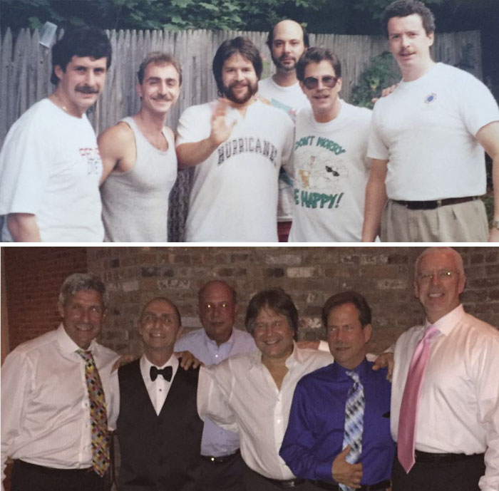 My Dad And His Friends In The Mid 80's And Today