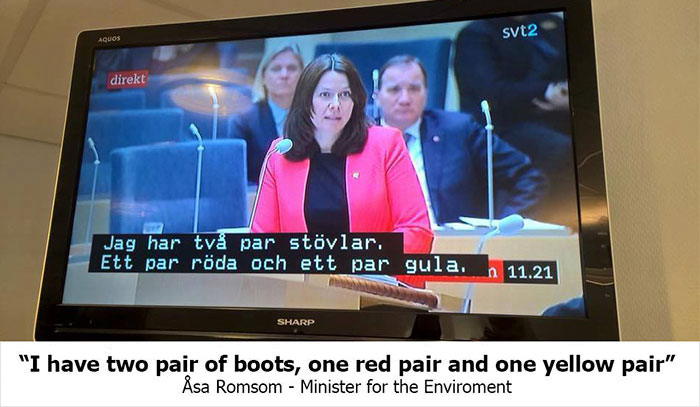 Swedish TV Accidentally Puts Subtitles From A Kid's Show Over A Political Debate, And It's Brilliant