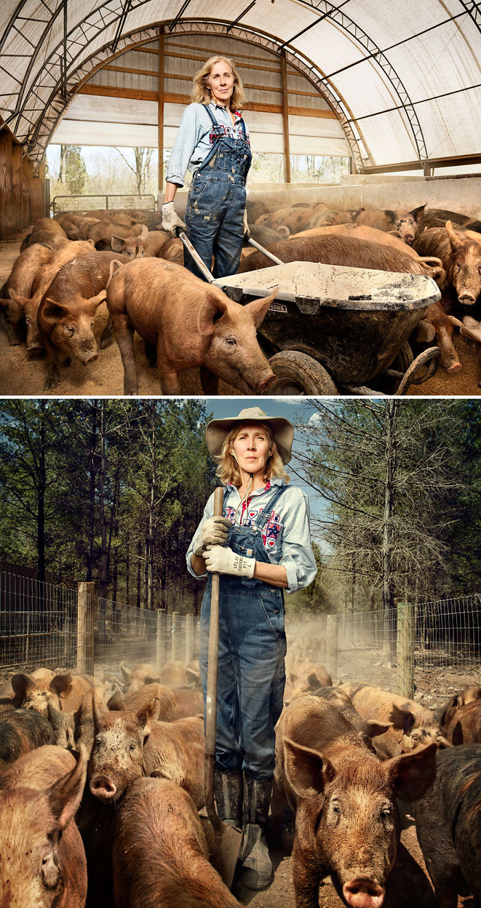 Nancy Poli, Pig Farmer At Stryker Farms In Saylorsburg, Pennsylvania