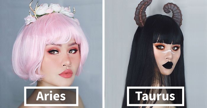 I Created 12 Makeup Looks According To Your Zodiac Signs Bored Panda