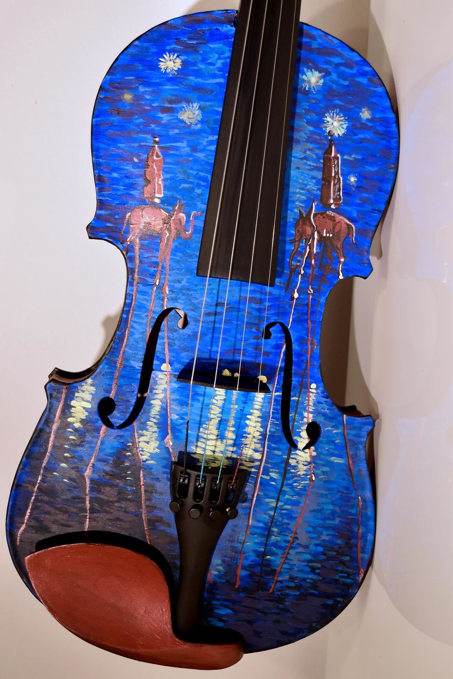 Dali Meets The Masters In These Series Of Painted Instruments