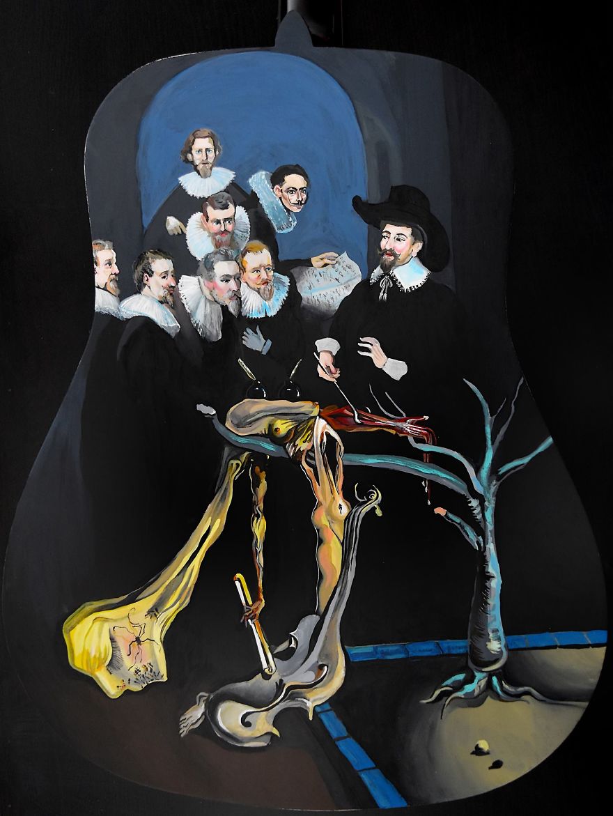 Dali Meets The Masters In These Series Of Painted Instruments