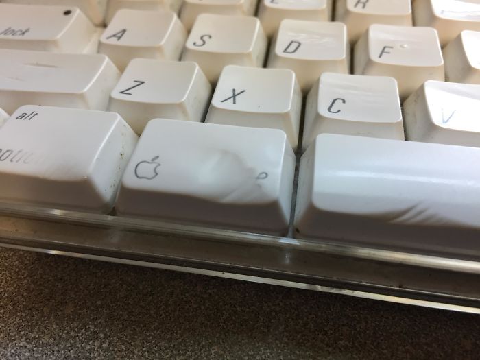 My Coworker's Keyboard Keys Are Worn Down From Use