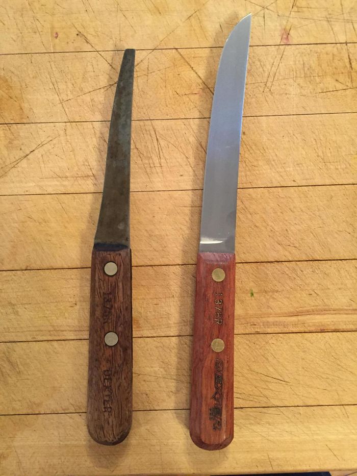 30 Years Of Heavy Cooking Use On My Dad's Favourite Knife