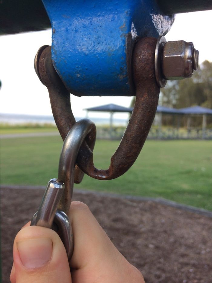 This Swing Shackle Was Used For A Very Long Time