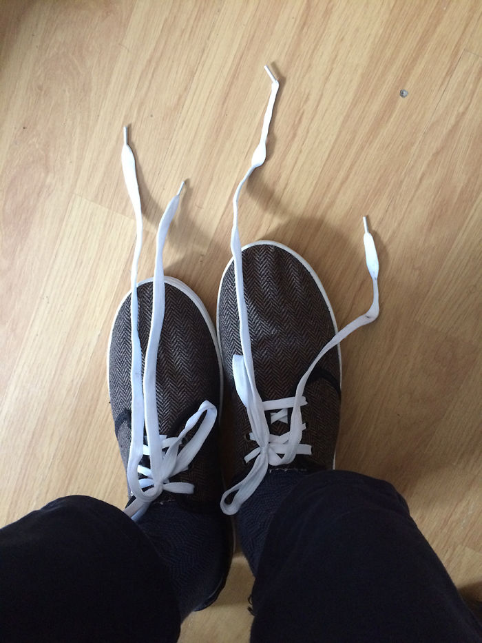 Brand New Shoes With Their Own Shoelaces