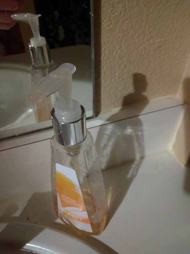 The Shadow Of My Hand Soap Looks Like A Woman In A Dress With No Arms