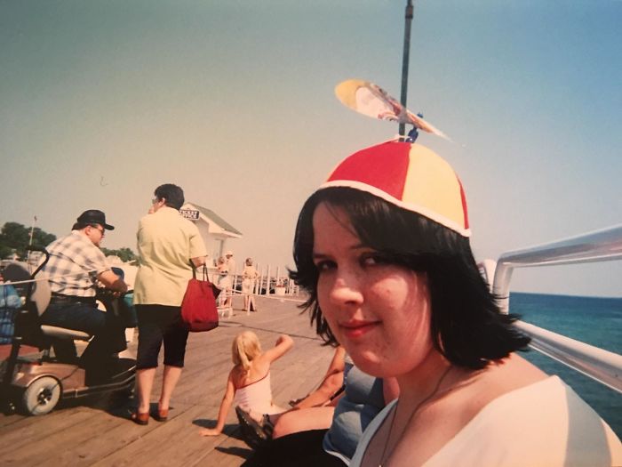 15-Year-Old Me... Emo With Propeller Hat On Mackinac Island, MI