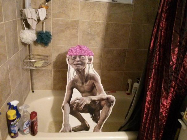 I Found A Smeagol Cutout At A Flea Market. I Live With Two Other People. Let The Games Begin