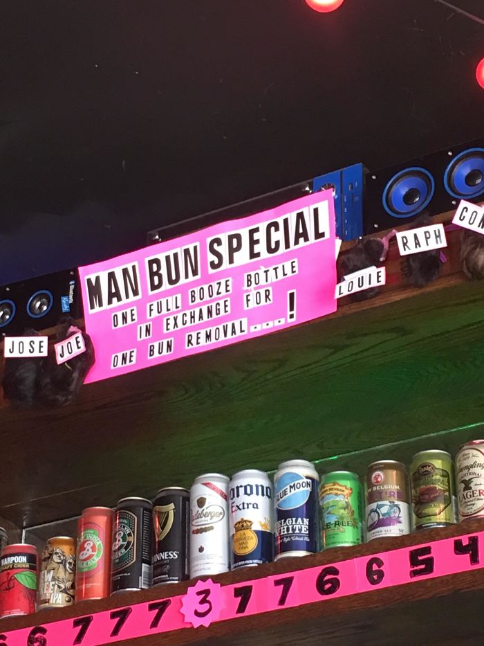 This Bar In Brooklyn Will Give You An Entire Bottle Of Booze For Cutting Off Your Man Bun