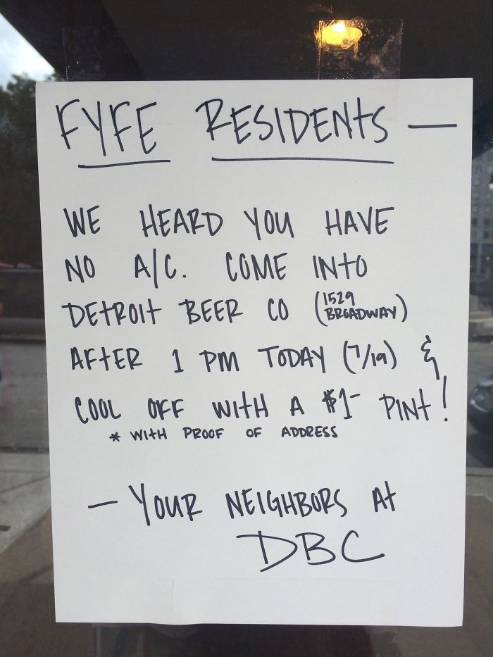 Local Bar Noticed My Building's A/C Went Out. They Decided To Help Out