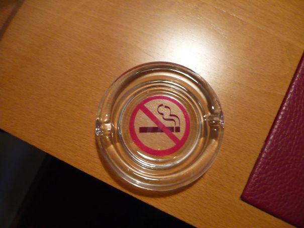 My Non-Smoking Hotel Room Came With A Non-Smoking Ashtray