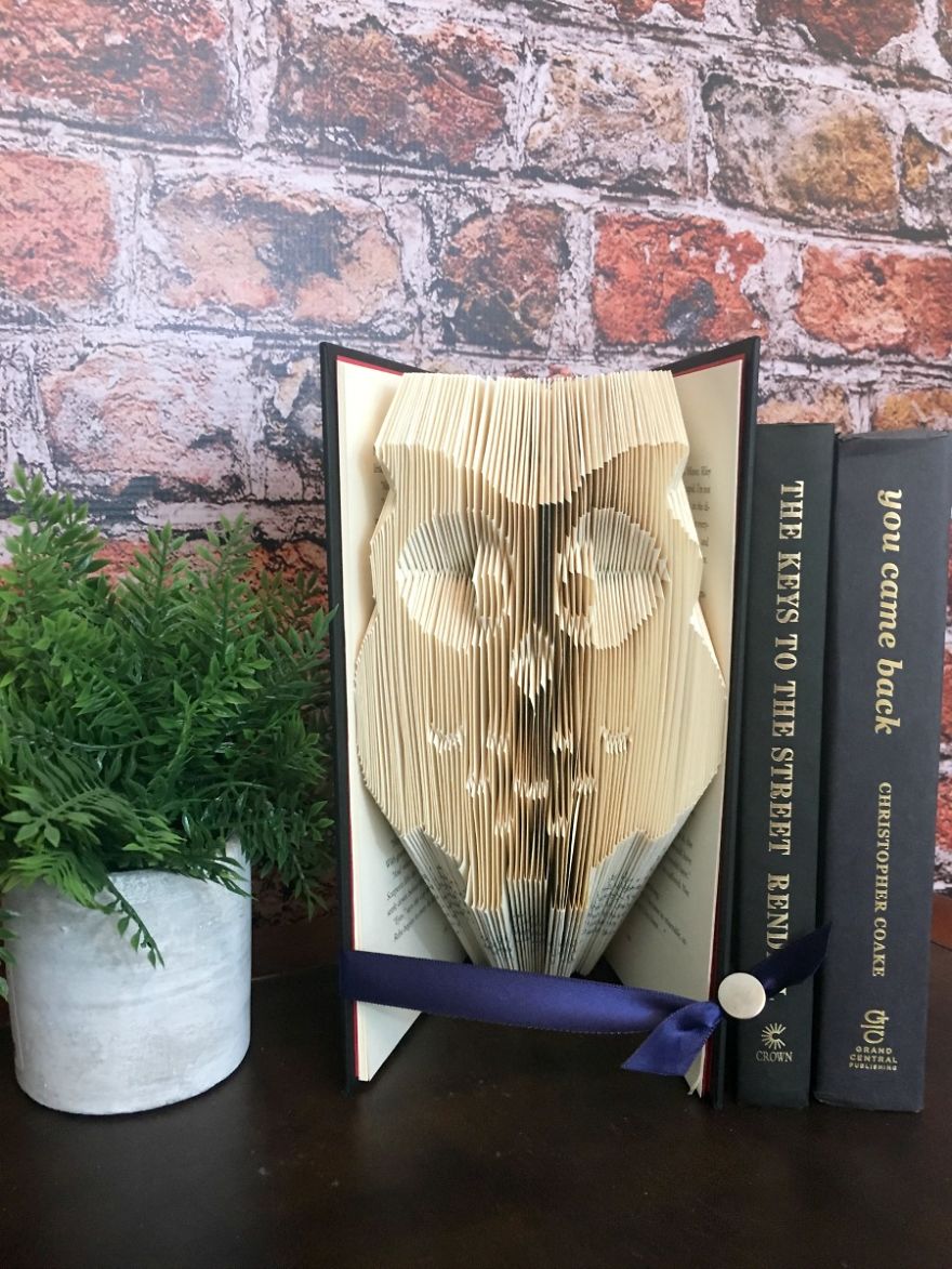 Owl Book Fold Art