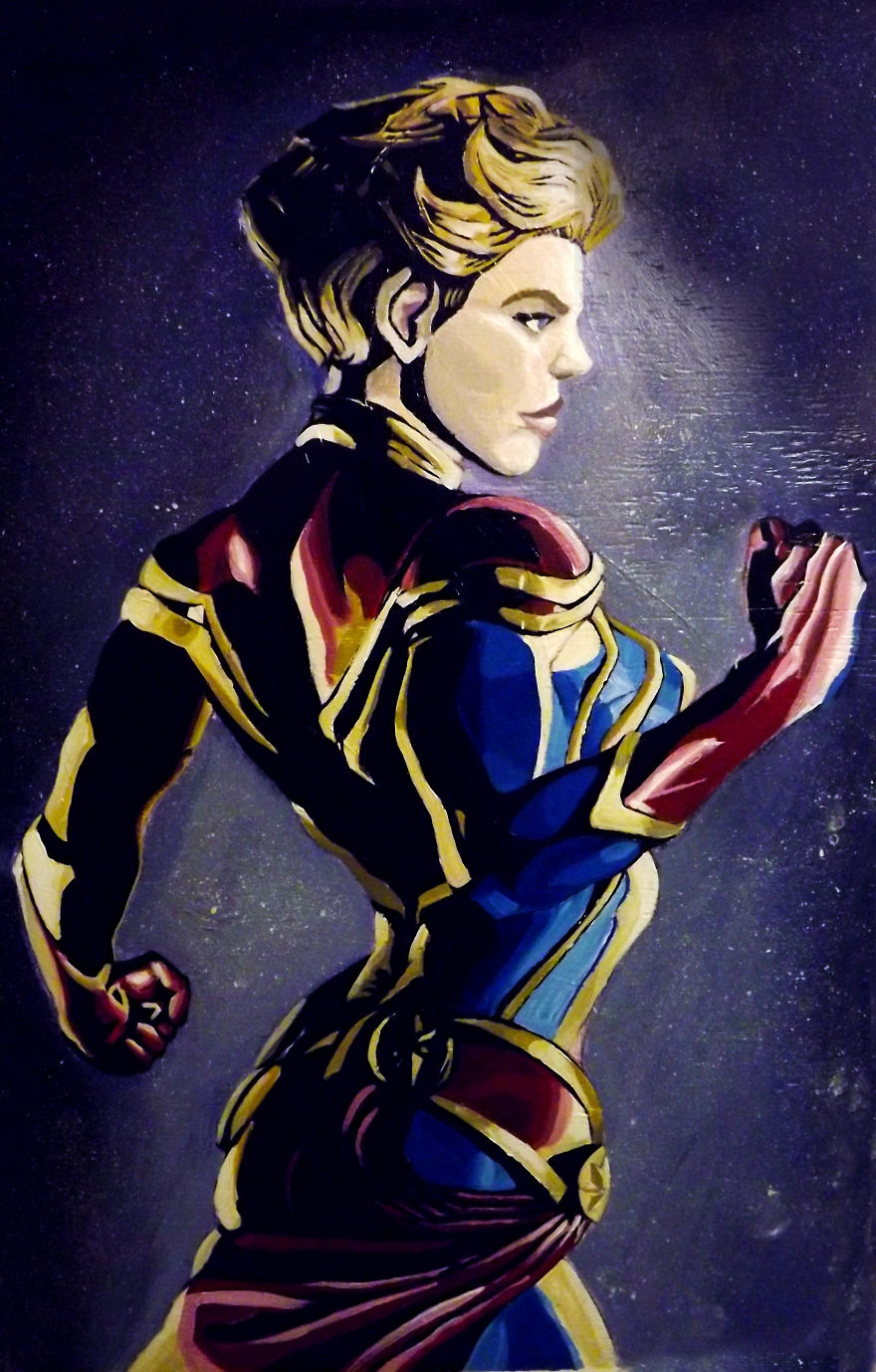 Captain Marvel Painting