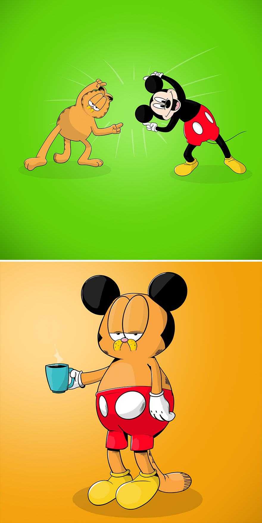 Garfield + Mickey Mouse