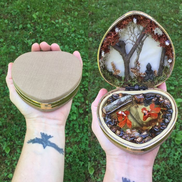 I Make Woodland Jewelry Box Dioramas