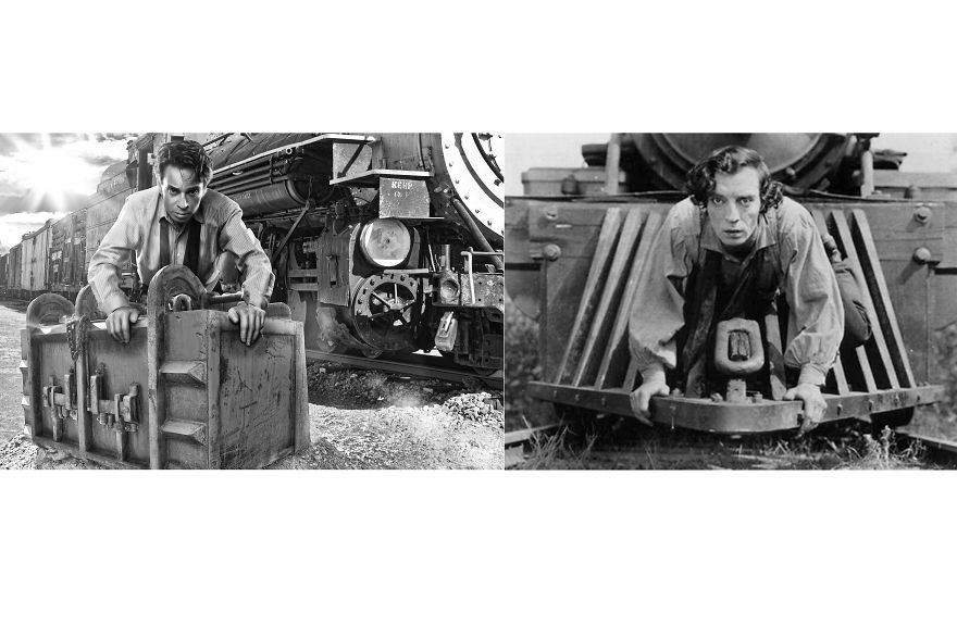 Chris Kattan And I Recreated Old Buster Keaton Pictures, And They Are Pretty Epic.