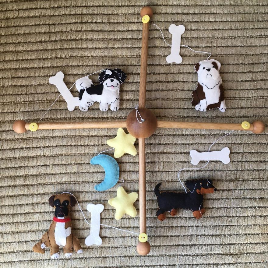 I Make Felt Ornaments And Keychains Designed To Look Like Your Dogs.