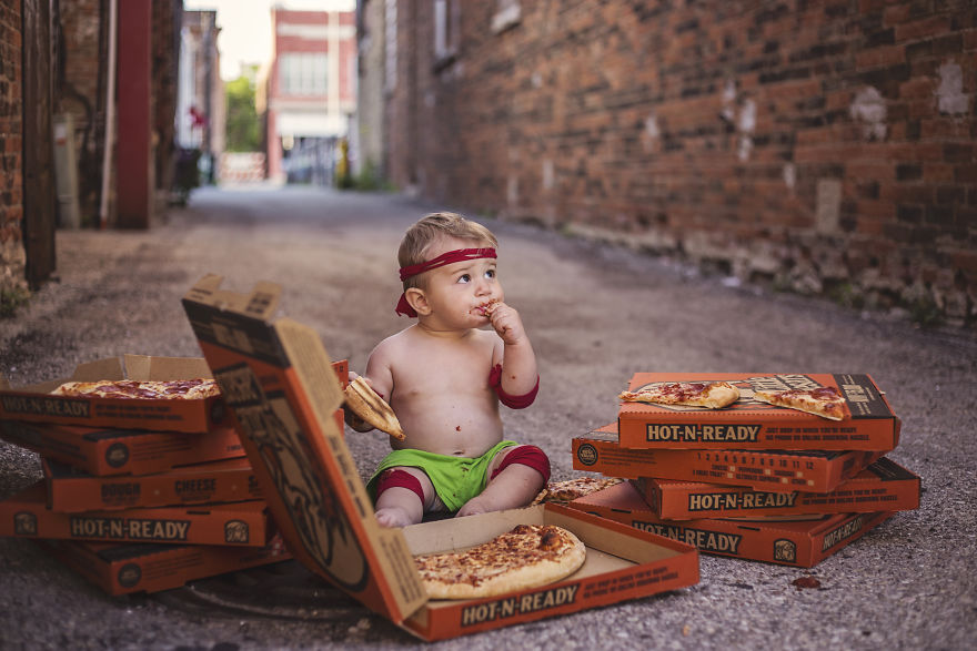 I Surprised My Husband With A TMNT Newborn Photoshoot