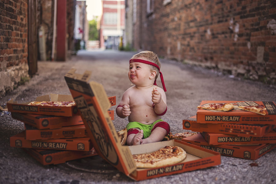 I Surprised My Husband With A TMNT Newborn Photoshoot